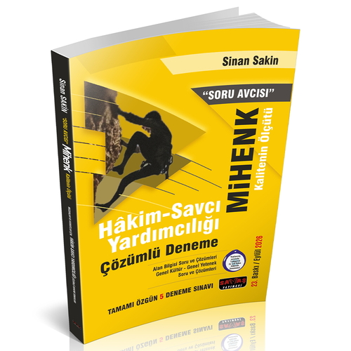 Soru Avcısı MİHENK Hakim Savcı Yardımcılığı 5 Deneme Tamamı Çözümlü Savaş Yayınevi Eylül 2026