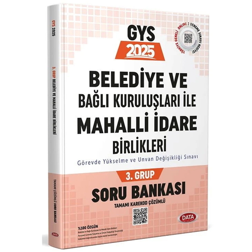 GYS Belediye ve Bağlı Kuruluşları İle Mahalli İdare Birlikleri 3. Grup Soru Bankası Data Yayınları 2025