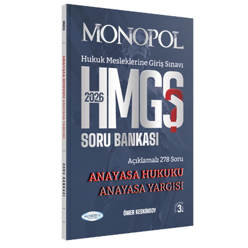 HMGS Anayasa Hukuku Anayasa Yargısı Soru Bankası Monopol Yayınları 2026