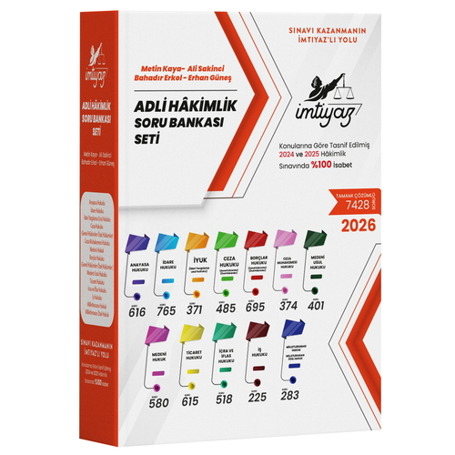 İmtiyaz Adli Hakimlik Soru Bankası Seti İmtiyaz Yayınları 2026
