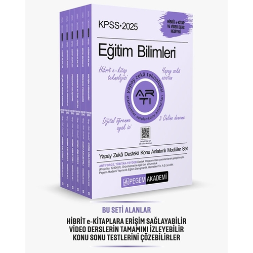 KPSS Eğitim Bilimleri Konu Anlatımlı Modüler Set Pegem Akademi Yayınları 2025