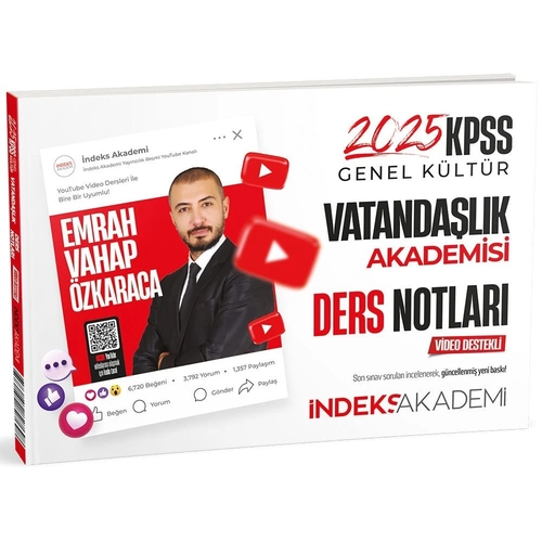 KPSS Vatandaşlık Akademisi Video Ders Notları İndeks Akademi Yayınları 2025