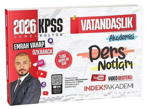 KPSS Vatandaşlık Akademisi Video Ders Notları İndeks Akademi Yayınları 2026