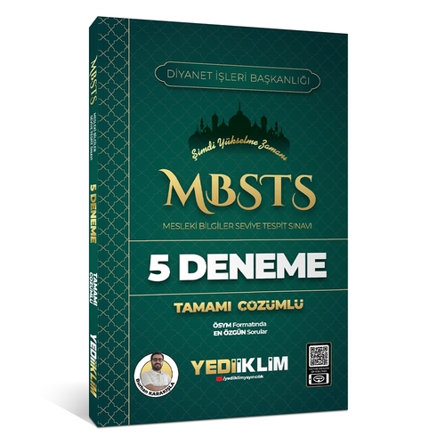 MBSTS Mesleki Bilgiler Seviye Tespit Sınavı 5 Deneme Yediiklim Yayınları 2025