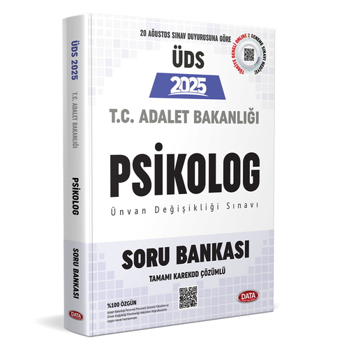 T.C. Adalet Bakanlığı ÜDS Psikolog Soru Bankası Data Yayınları 2025