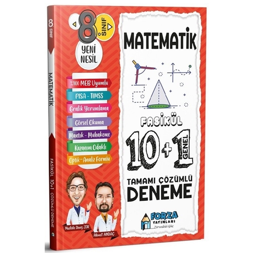 8. Sınıf Matematik 10+1 Fasikül Deneme Forza Yayınları 2021