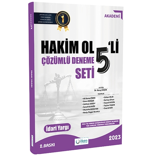 Hakim Ol İdari Yargı 5 Deneme Çözümlü İlken Yayınları 2023