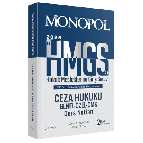 HMGS Ceza Hukuku Genel ve Özel CMK Ders Notları Monopol Yayınları 2025