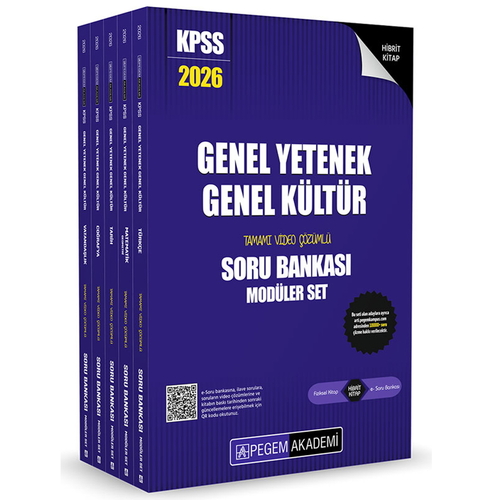 KPSS Genel Yetenek Genel Kültür Soru Bankası Seti Pegem Akademi Yayınları 2026