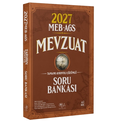 MEB AGS Mevzuat Soru Bankası CBA Yayınları 2027