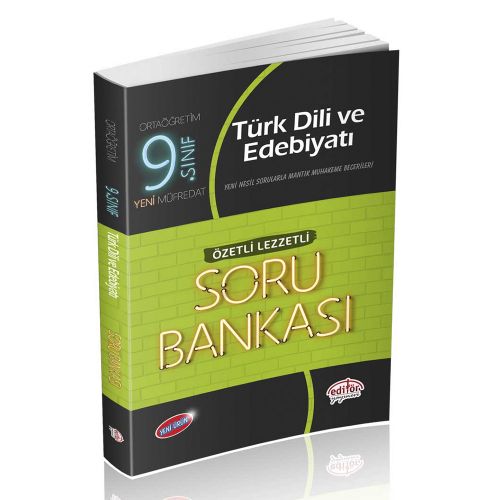 9. Sınıf Türk Dili ve Edebiyatı Soru Bankası Özetli Lezzetli Editör Yayınları