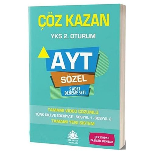 YKS AYT Sözel 5 Adet Deneme Seti Çöz Kazan Yayınları
