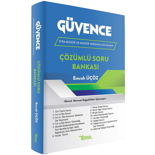 Güvence İcra Müdürlüğü ve Müdür Yardımcılığı Sınavlarına Hazırlık Çözümlü Soru Bankası Temsil Kitap Yayınları 2025