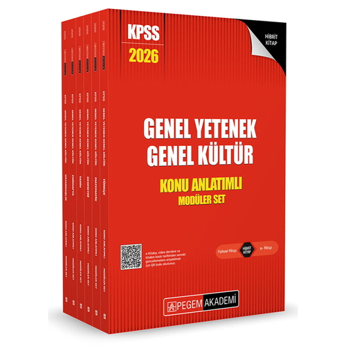 KPSS Genel Yetenek Genel Kültür Konu Anlatımlı Modüler Set Pegem Akademi Yayınları 2026