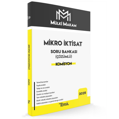 Mülki Makam Mikro İktisat Çözümlü Soru Bankası Temsil Kitap Yayınları 2025