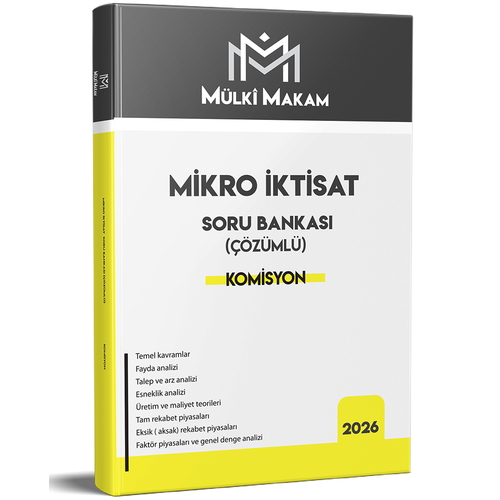 Mülki Makam Mikro İktisat Soru Bankası Metin Hoca Yayınları 2026