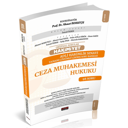 Orijinal Sorular HAKİMİYET Adli Hakimlik Ceza Muhakemesi Hukuku Çıkmış Soru Bankası Savaş Yayınları 2025