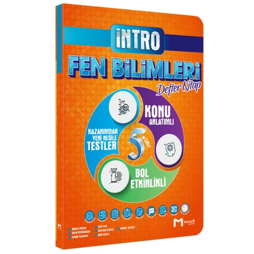 5. Sınıf Fen Bilimleri Konu Anlatımlı İntro Defter Kitap Mozaik Yayınları