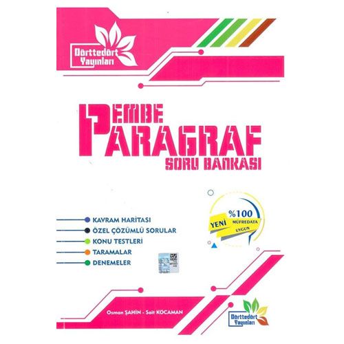 Pembe Paragraf Soru Bankası  Dörttedört Yayınları