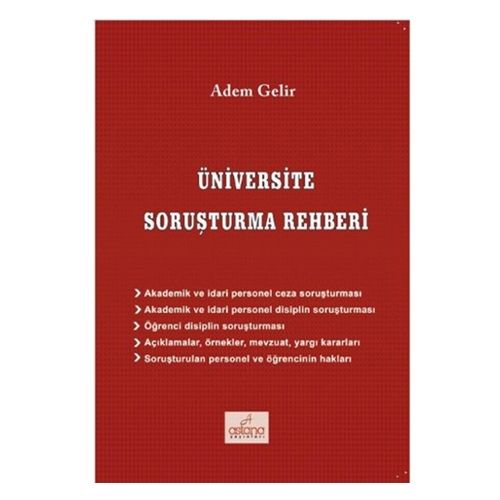 Üniversite Soruşturma Rehberi - Adem Gelir