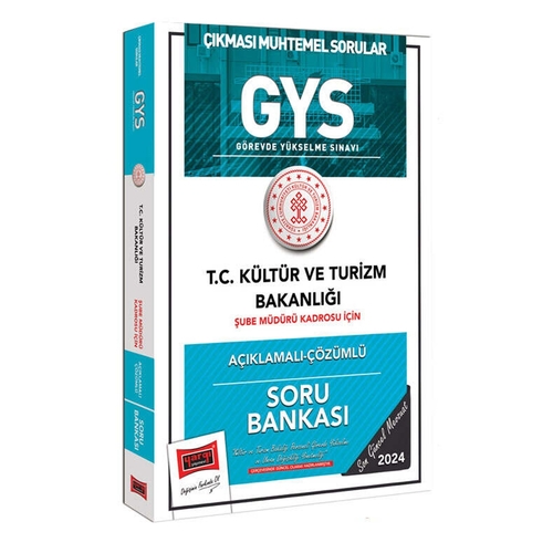 GYS Kültür ve Turizm Bakanlığı Şube Müdürü Kadrosu İçin Açıklamalı Çözümlü Soru Bankası Yargı Yayınları 2024
