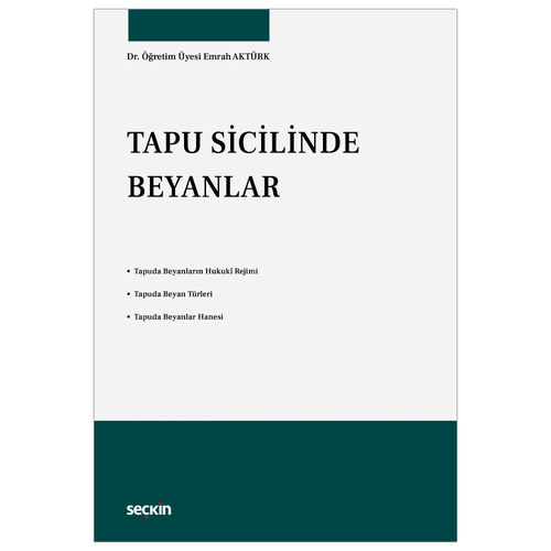 Tapu Sicilinde Beyanlar - Emrah Aktürk