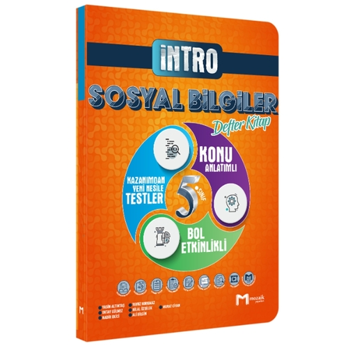 5. Sınıf Sosyal Bilgiler Konu Anlatımlı İntro Defter Kitap Mozaik Yayınları