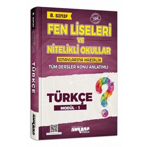 8. Sınıf Türkçe Konu Anlatımlı Modül 1 Ankara Yayınları