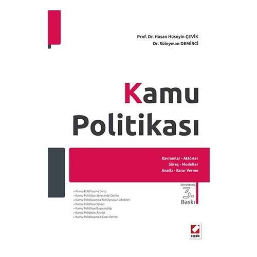 Kamu Politikası - Hasan Hüseyin Çevik, Süleyman Demirci