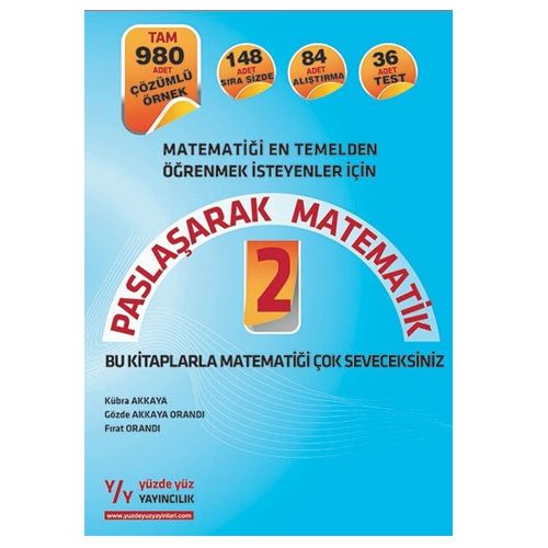 Paslaşarak Matematik 2 Konu Özetli Kitapçık Yüzde Yüz Yayınları