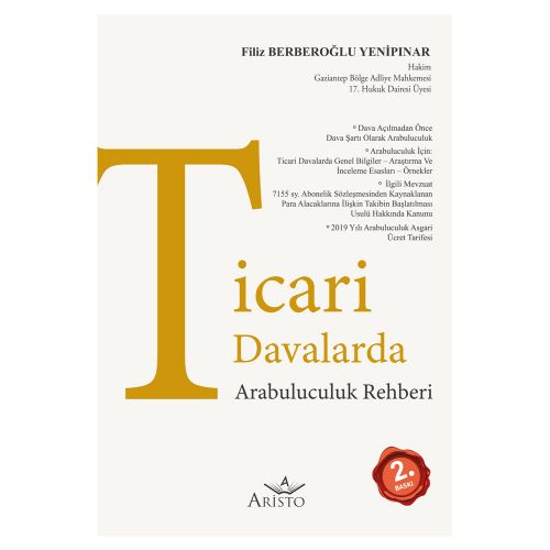 Ticari Davalarda Arabuluculuk Rehberi - Filiz Berberoğlu Yenipınar