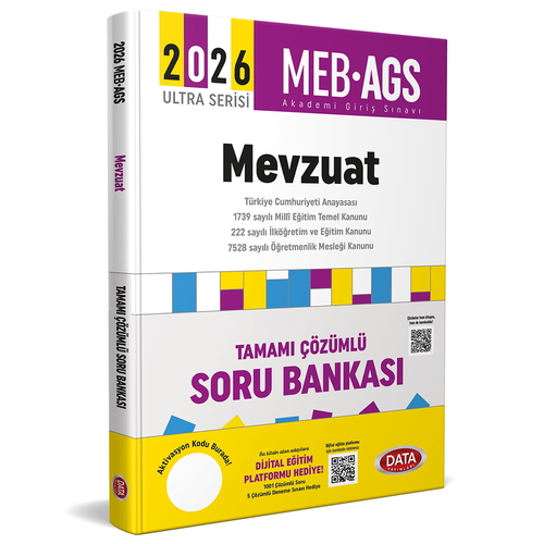 AGS Ultra Serisi Mevzuat Tamamı Çözümlü Soru Bankası Data Yayınları 2026