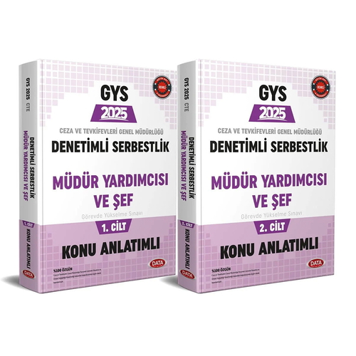 GYS Denetimli Serbestlik, Müdür Yardımcısı ve Şef Konu Anlatımlı Data Yayınları 2025