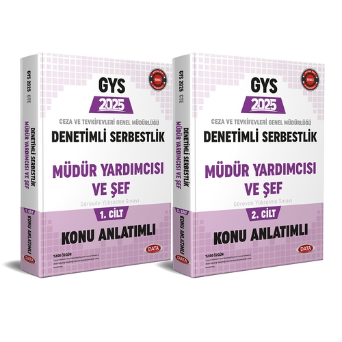 GYS Denetimli Serbestlik, Müdür Yardımcısı ve Şef Konu Anlatımlı Data Yayınları 2025