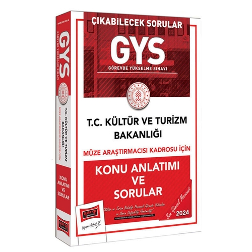 GYS Kültür ve Turizm Bakanlığı Müze Araştırmacısı Kadrosu İçin Konu Anlatımı ve Sorular Yargı Yayınları 2024