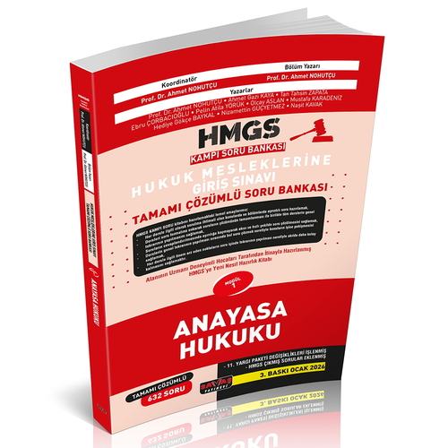 HMGS Kampı Anayasa Hukuku Soru Bankası Savaş Yayınları 2026