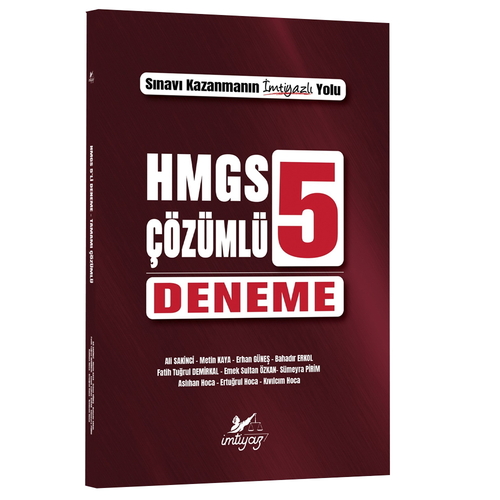 HMGS Tamamı Çözümlü 5 Deneme İmtiyaz Yayınları 2026