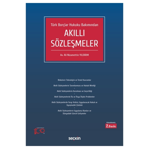 Türk Borçlar Hukuku Bakımından Akıllı Sözleşmeler - Ali Nizamettin Yıldırım