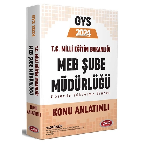 GYS Milli Eğitim Bakanlığı Şube Müdürlüğü Konu Anlatımlı Data Yayınları 2024