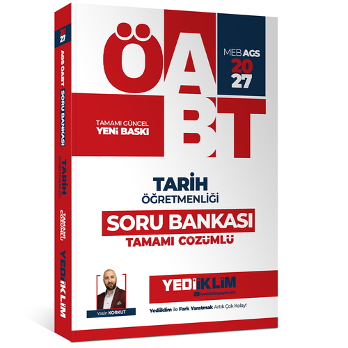 MEB AGS ÖABT Tarih Öğretmenliği Tamamı Çözümlü Soru Bankası Yediiklim Yayınları 2027