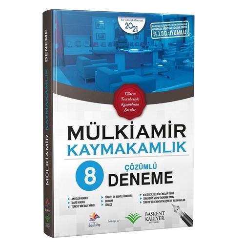 MÜLKİAMİR Kaymakamlık Çözümlü 8 Deneme Başkent Kariyer Yayınları 2021
