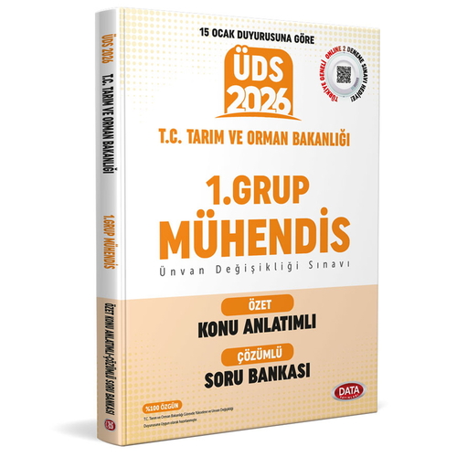 Tarım ve Orman Bakanlığı ÜDS 1. Grup Mühendis Özet Konu Anlatımlı Çözümlü Soru Bankası Data Yayınları 2026