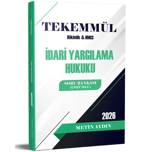 Tekemmül İdari Yargılama Hukuku Çözümlü Soru Bankası Metin Hoca Yayınları 2026