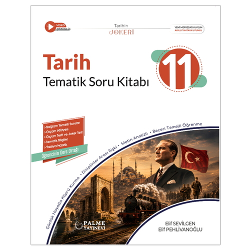 11. Sınıf Joker Tarih Tematik Soru Kitabı Palme Yayınları