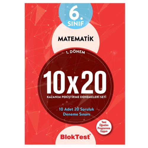 6. Sınıf 10x20 Matematik 1. Dönem Kazanım Pekiştirme Denemeleri Seti Tudem Yayınları