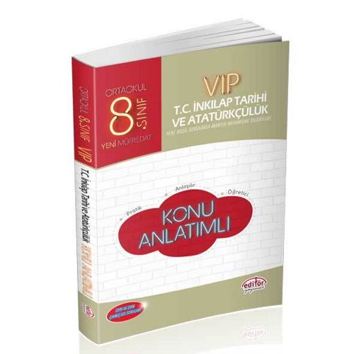 8. Sınıf VIP T. C. İnkılap Tarihi ve Atatürkçülük Konu Anlatımlı Editör Yayınları