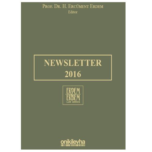 Newsletter 2016 - H. Ercüment Erdem