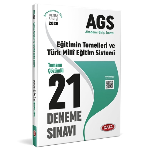 AGS Milli Eğitimin Temelleri Türk Milli Eğitim Sistemi Tamamı Çözümlü 21 Deneme Sınavı Data Yayınları 2025