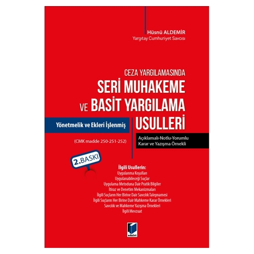 Seri Muhakeme ve Basit Yargılama Usulleri - Hüsnü Aldemir