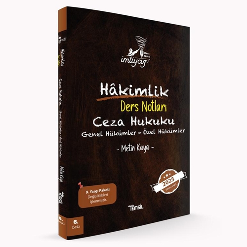 İmtiyaz Hakimlik Ders Notları Ceza Hukuku Genel ve Özel Hükümler Temsil Kitap Yayınları 2025
